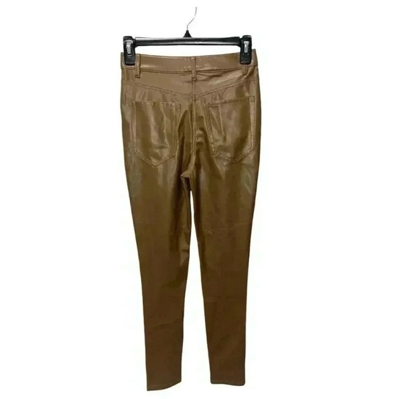 Wilfred Aritzia High Waisted Vegan Leather Charm
Pants Size 0 Brown Stylish - Picture 7 of 7